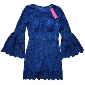 Lilly Pulitzer Blue Lace Mini Dress with Shorts